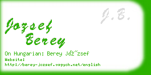 jozsef berey business card